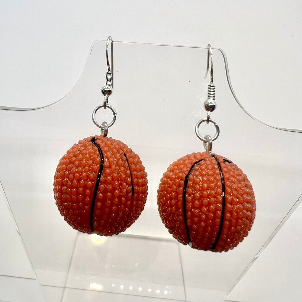 Basketball Earrings - Basketball Mom Accessories - High School Earrings - Balls